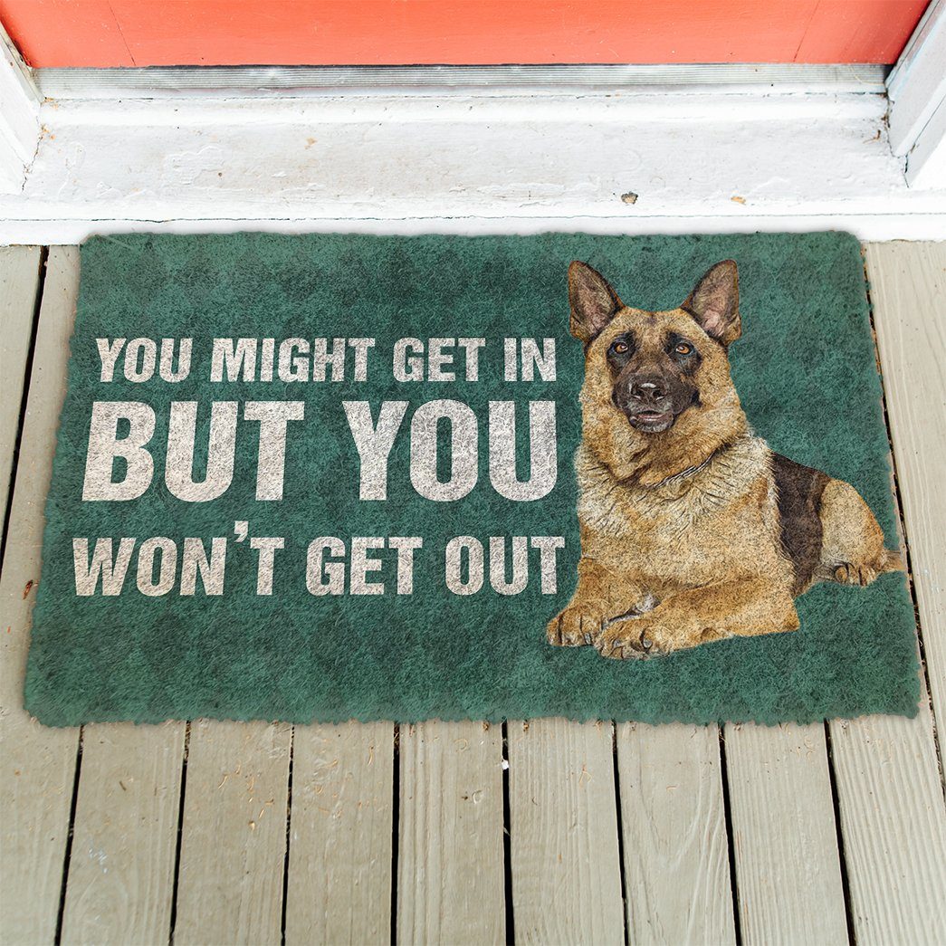 Bugybox 3D German Shepherd You Won't Get Out Doormat