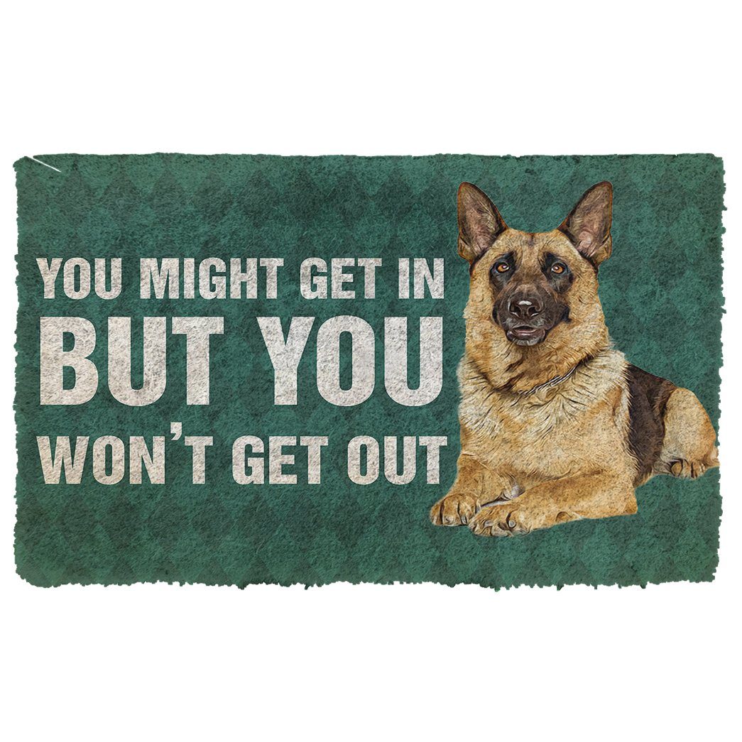 Bugybox 3D German Shepherd You Won't Get Out Doormat