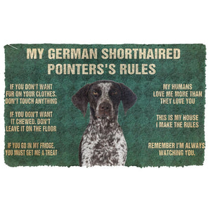 Bugybox 3D German Shorthaired Pointers's Rules Doormat