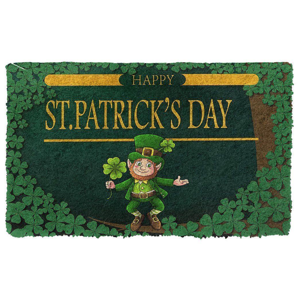 Bugybox 3D Happy St Patrick Day Leprechaun Doormat