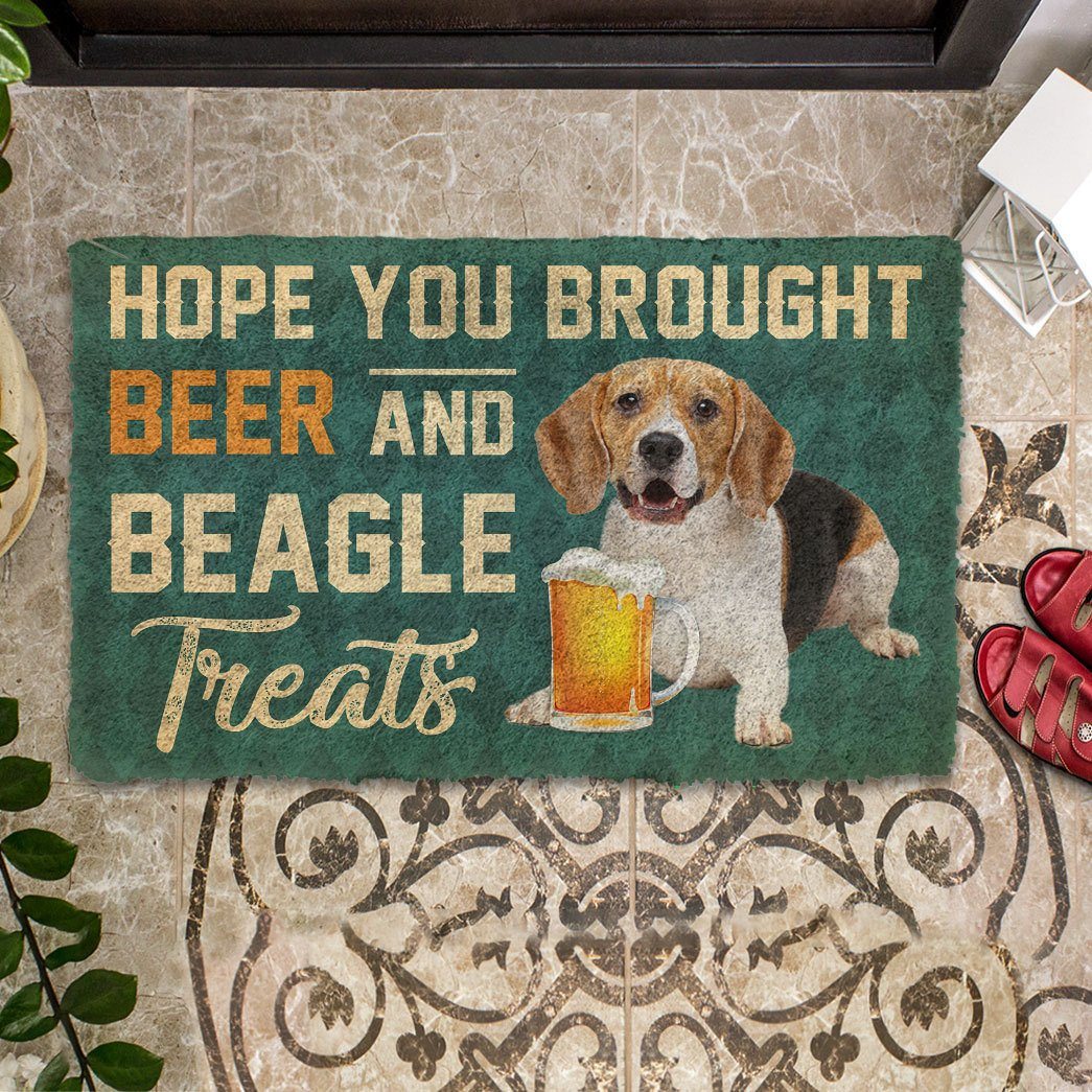 Bugybox 3D Hope You Brought Beer And Beagle Treats Doormat