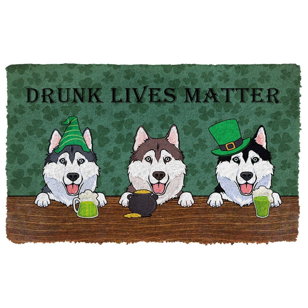 Bugybox 3D Husky Drunk Lives Matter Doormat