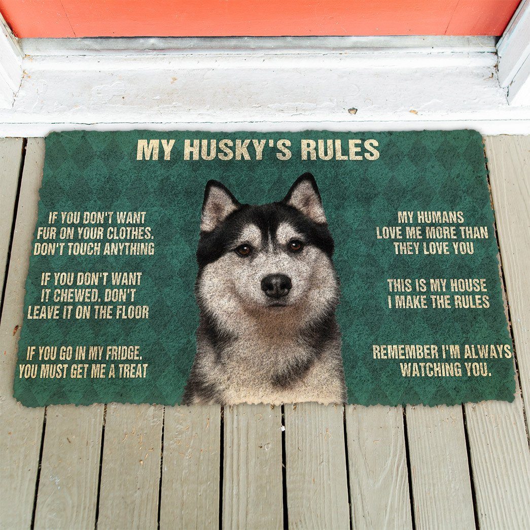 Bugybox 3D Husky'S Rules Doormat
