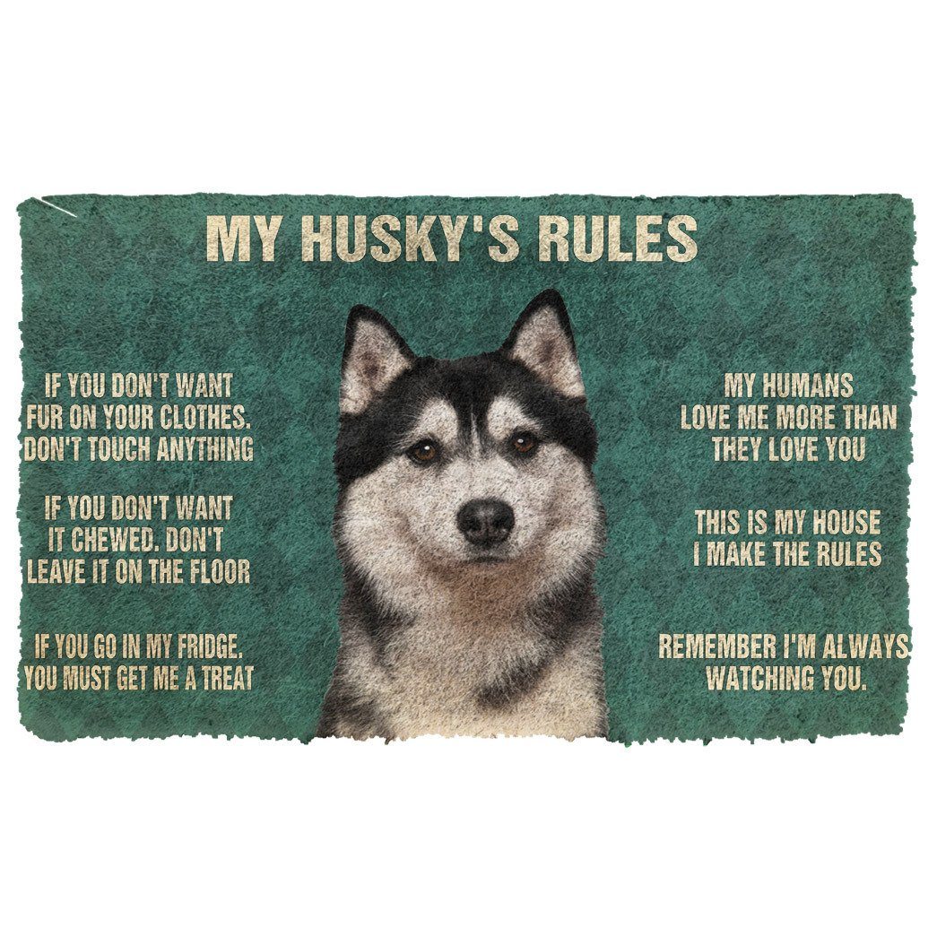 Bugybox 3D Husky'S Rules Doormat