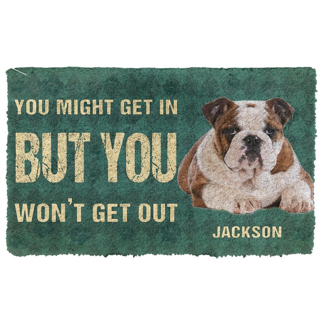 Bugybox 3D Keep Door Closed Bulldogs Dog Gender Doormat