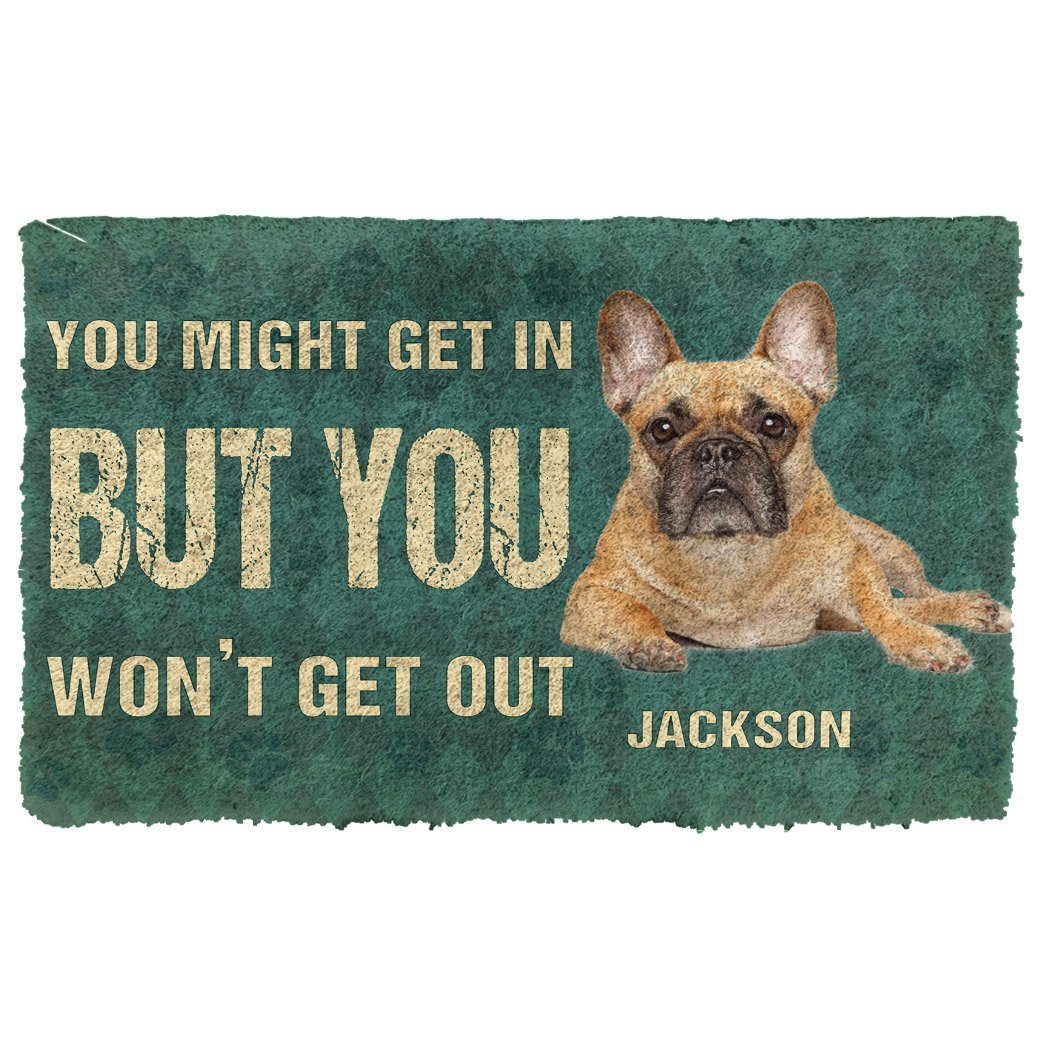 Bugybox 3D Keep Door Closed French Bulldogs Dog Gender Doormat