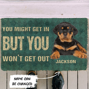 Bugybox 3D Keep Door Closed Rottweilers Dog Gender Doormat