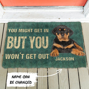 Bugybox 3D Keep Door Closed Rottweilers Dog Gender Doormat