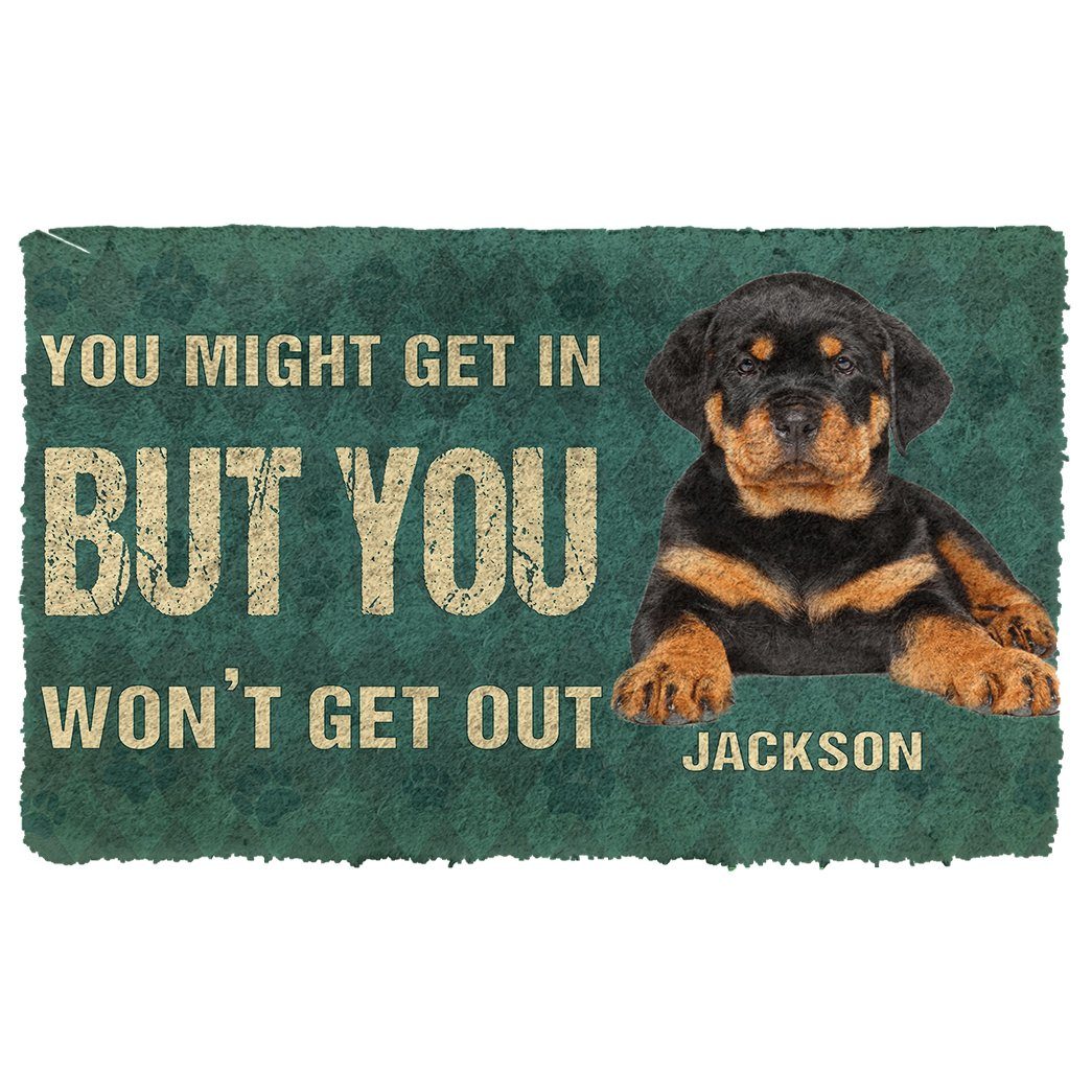 Bugybox 3D Keep Door Closed Rottweilers Dog Gender Doormat
