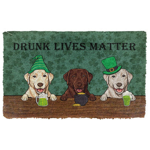 Bugybox 3D Labrador Retriever Drunk Lives Matter Doormat