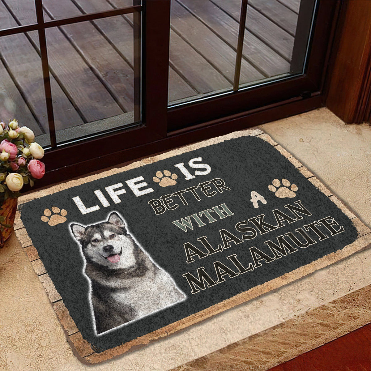 Bugybox 3D Life Is Better With A Alaskan Malamute Doormat