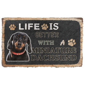 Bugybox 3D Life Is Better With A Dachsund Doormat