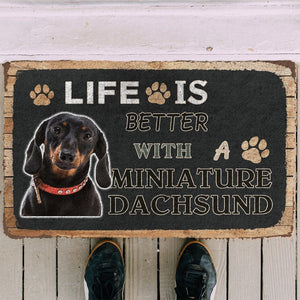 Bugybox 3D Life Is Better With A Dachsund Doormat