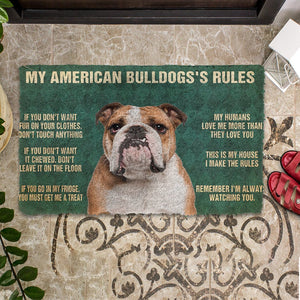 Bugybox 3D My American Bulldog's Rules Doormat