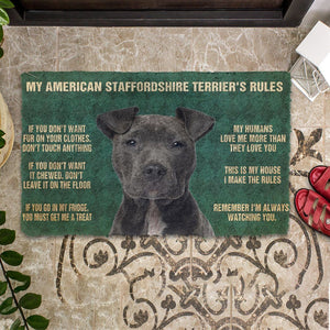 Bugybox 3D My American Staffordshire Terrier's Rules Doormat