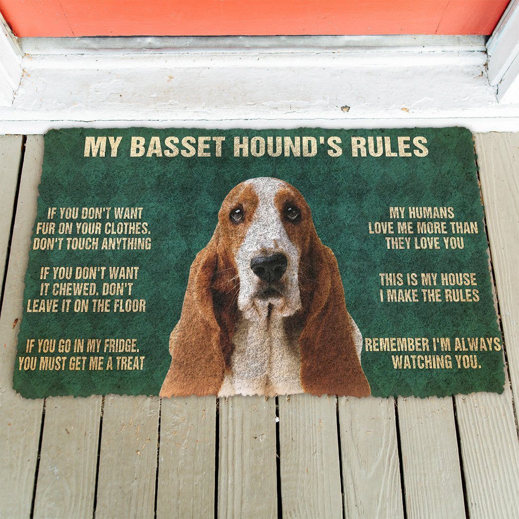 Bugybox 3D My Basset Hound's Rules Doormat