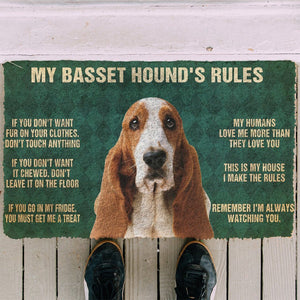 Bugybox 3D My Basset Hound's Rules Doormat