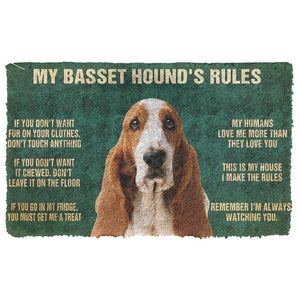 Bugybox 3D My Basset Hound's Rules Doormat