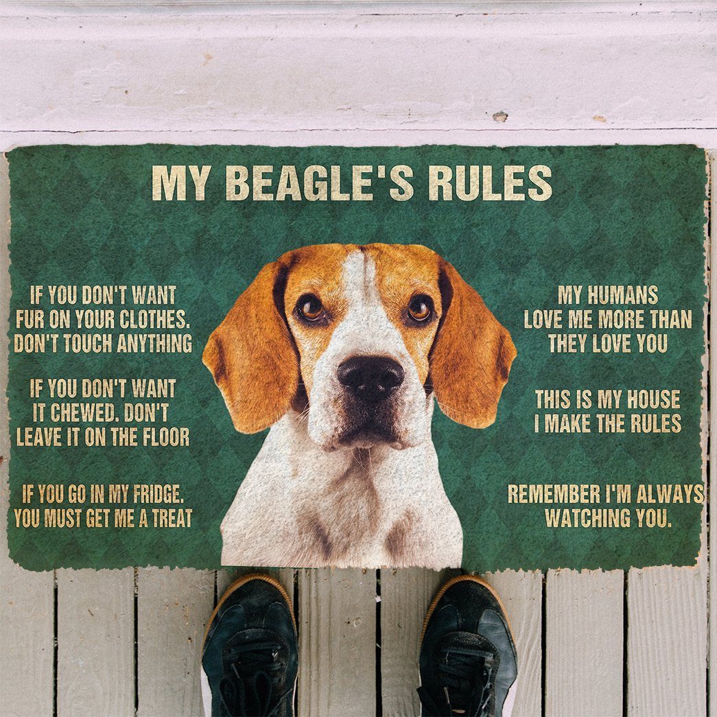 Bugybox 3D My Beagle's Rules Doormat