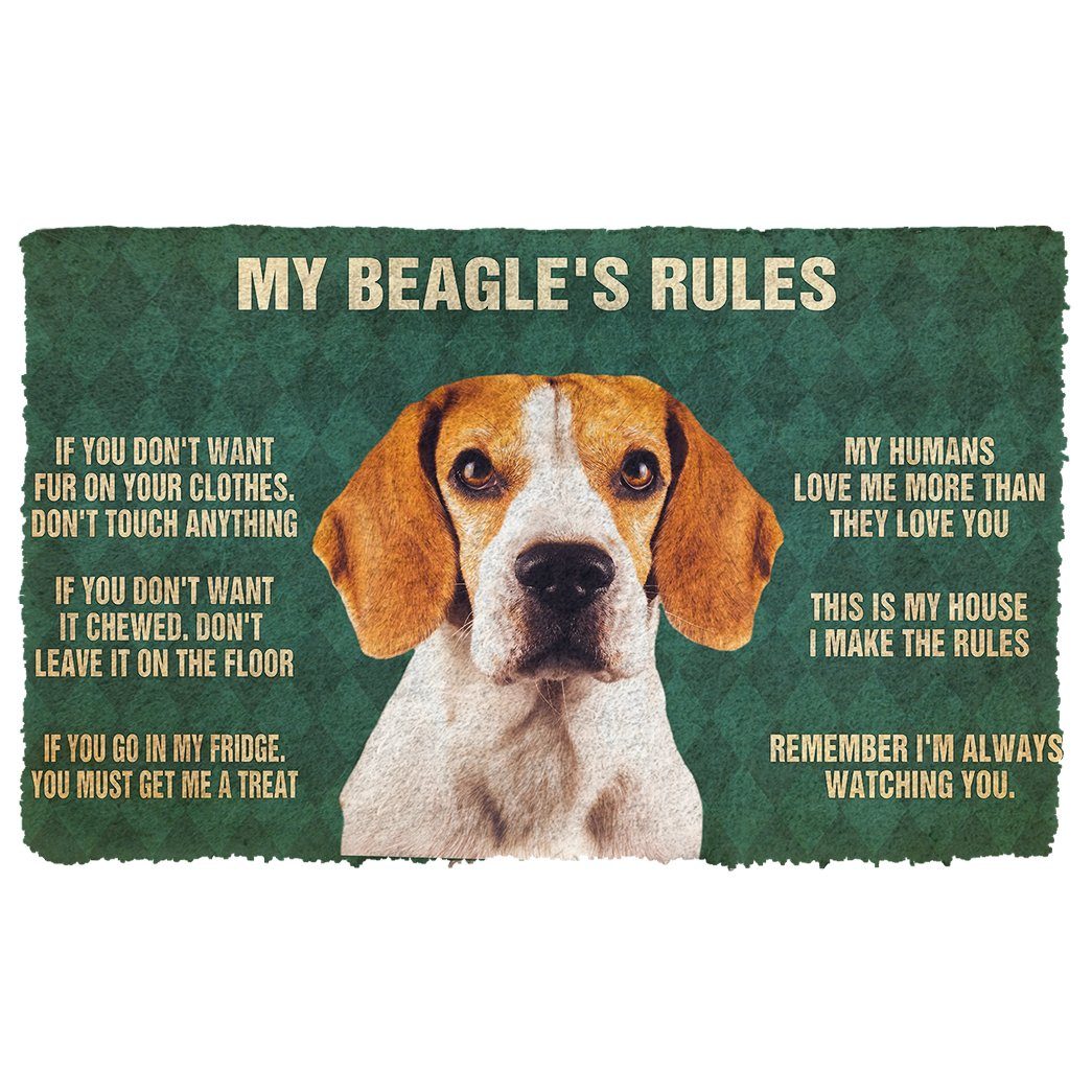 Bugybox 3D My Beagle's Rules Doormat