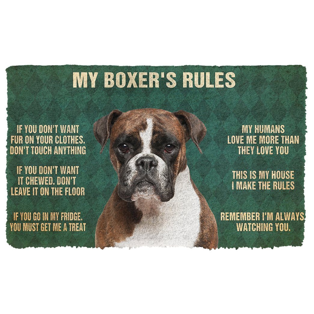 Bugybox 3D My Boxer's Rules Doormat