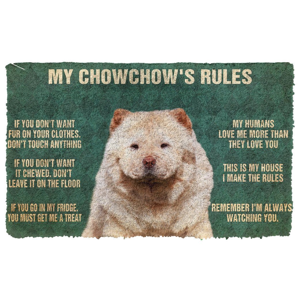 Bugybox 3D My ChowChow's Rules Doormat