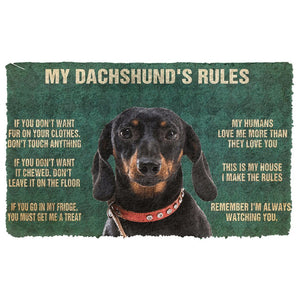 Bugybox 3D My Dachshund's Rules Doormat