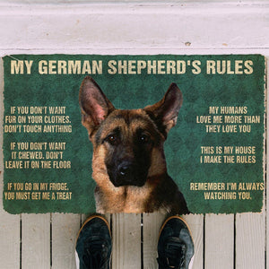 Bugybox 3D My German Shepherd's Rules Doormat