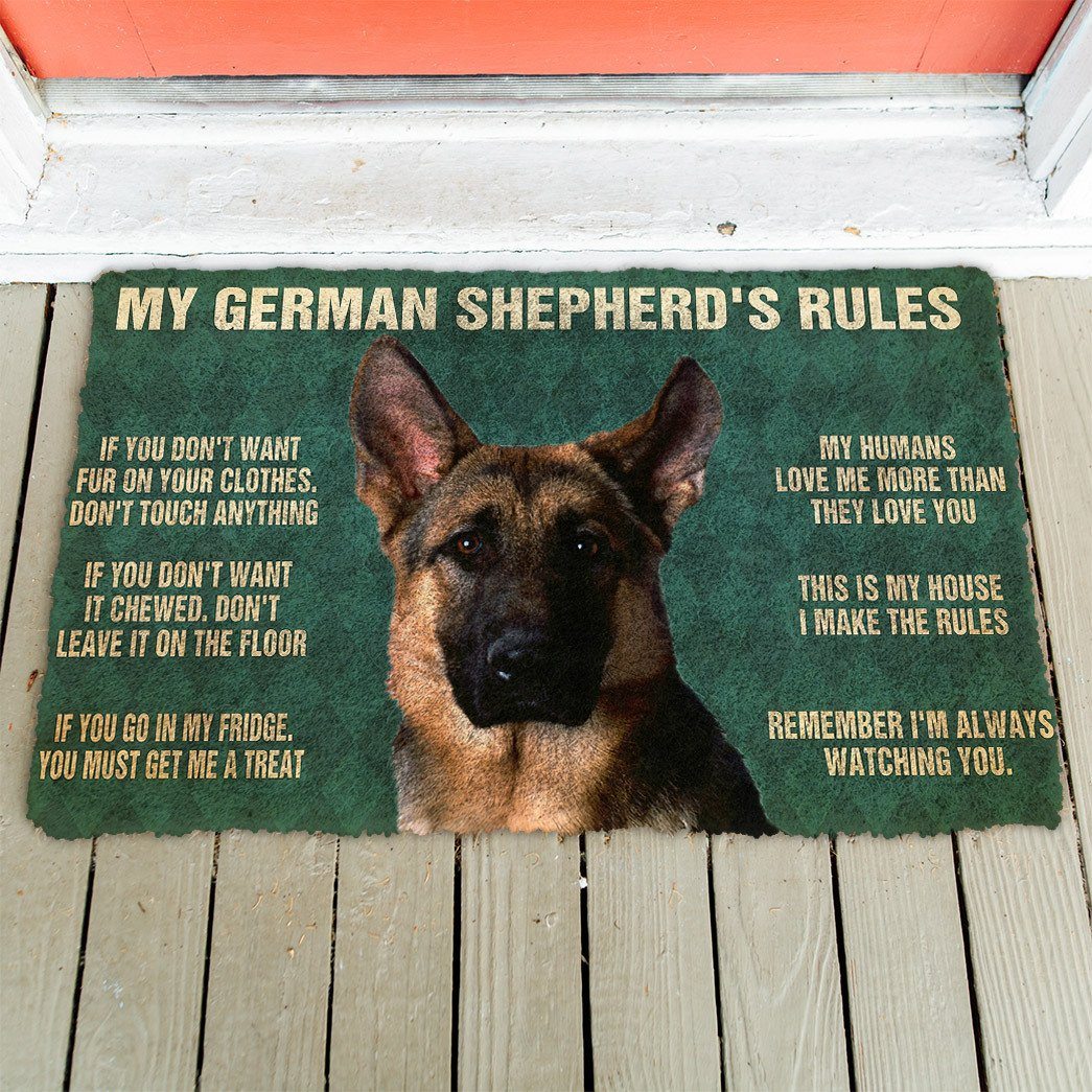Bugybox 3D My German Shepherd's Rules Doormat