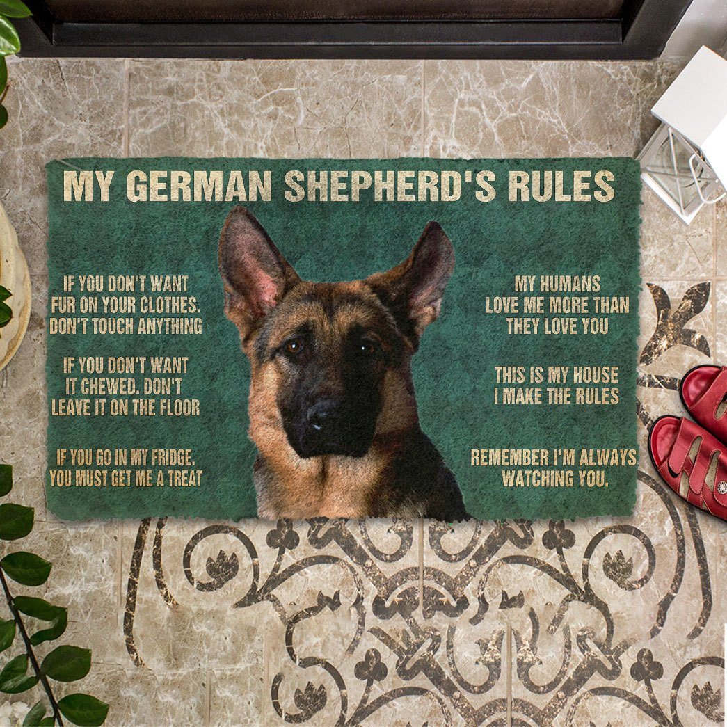 Bugybox 3D My German Shepherd's Rules Doormat