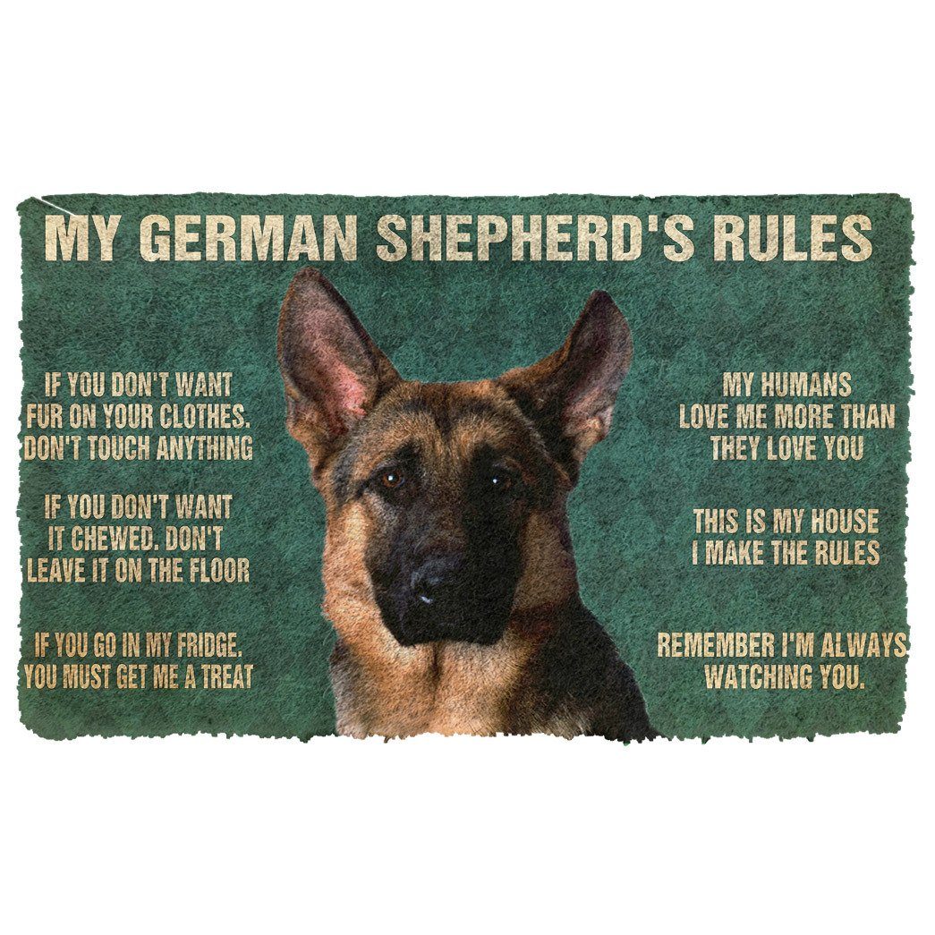 Bugybox 3D My German Shepherd's Rules Doormat