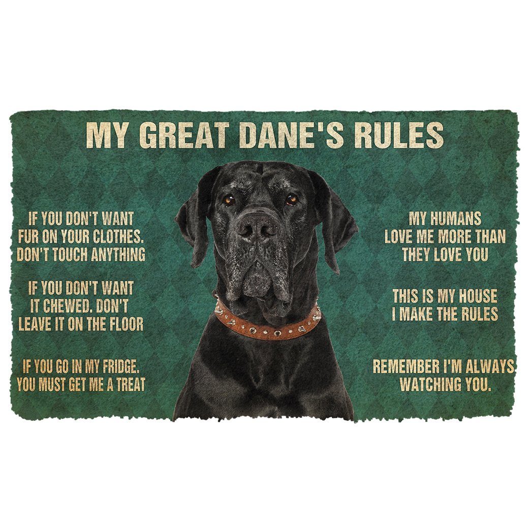 Bugybox 3D My Great Dane's Rules Doormat