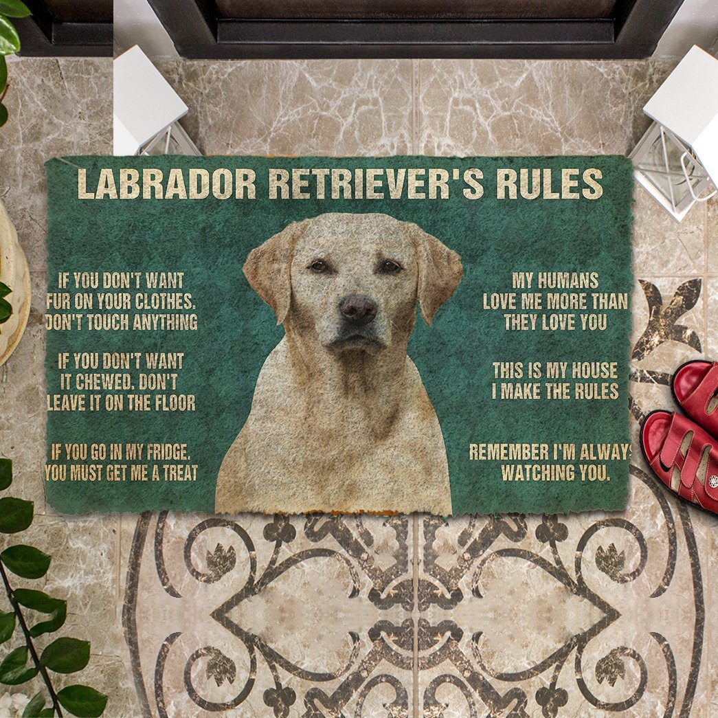 Bugybox 3D My Labrador Retriever's Rules Doormat