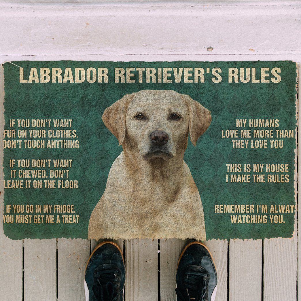 Bugybox 3D My Labrador Retriever's Rules Doormat