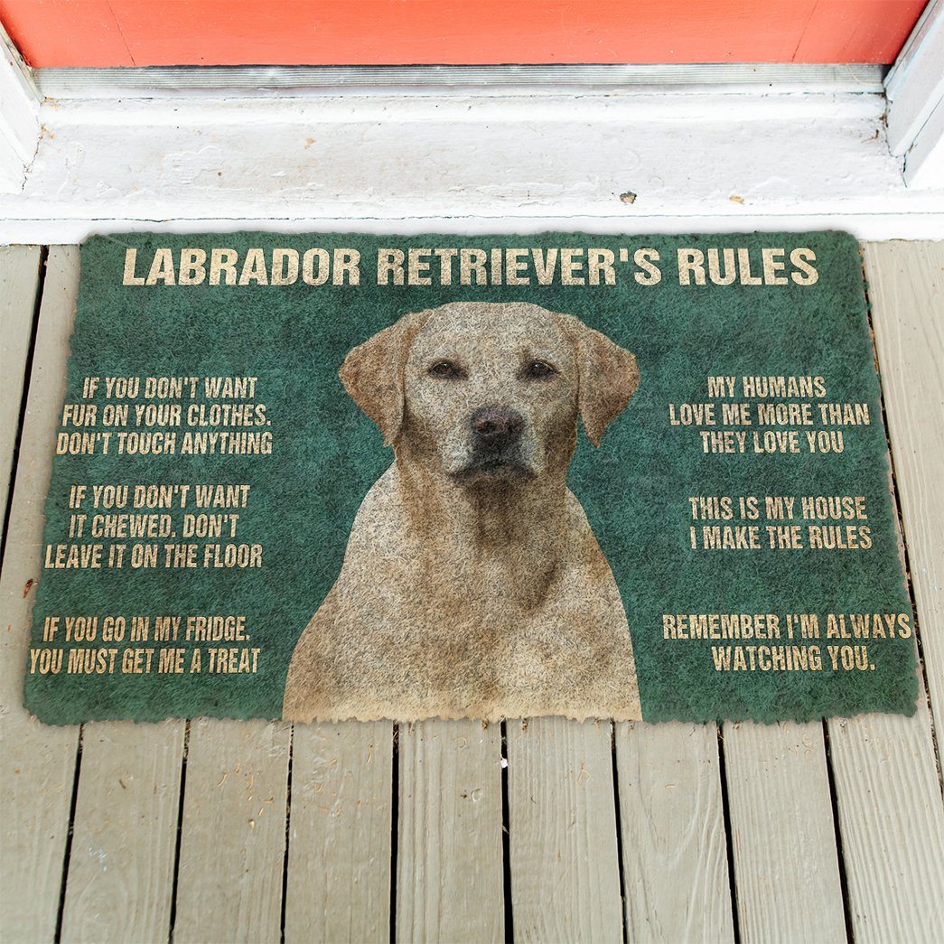 Bugybox 3D My Labrador Retriever's Rules Doormat