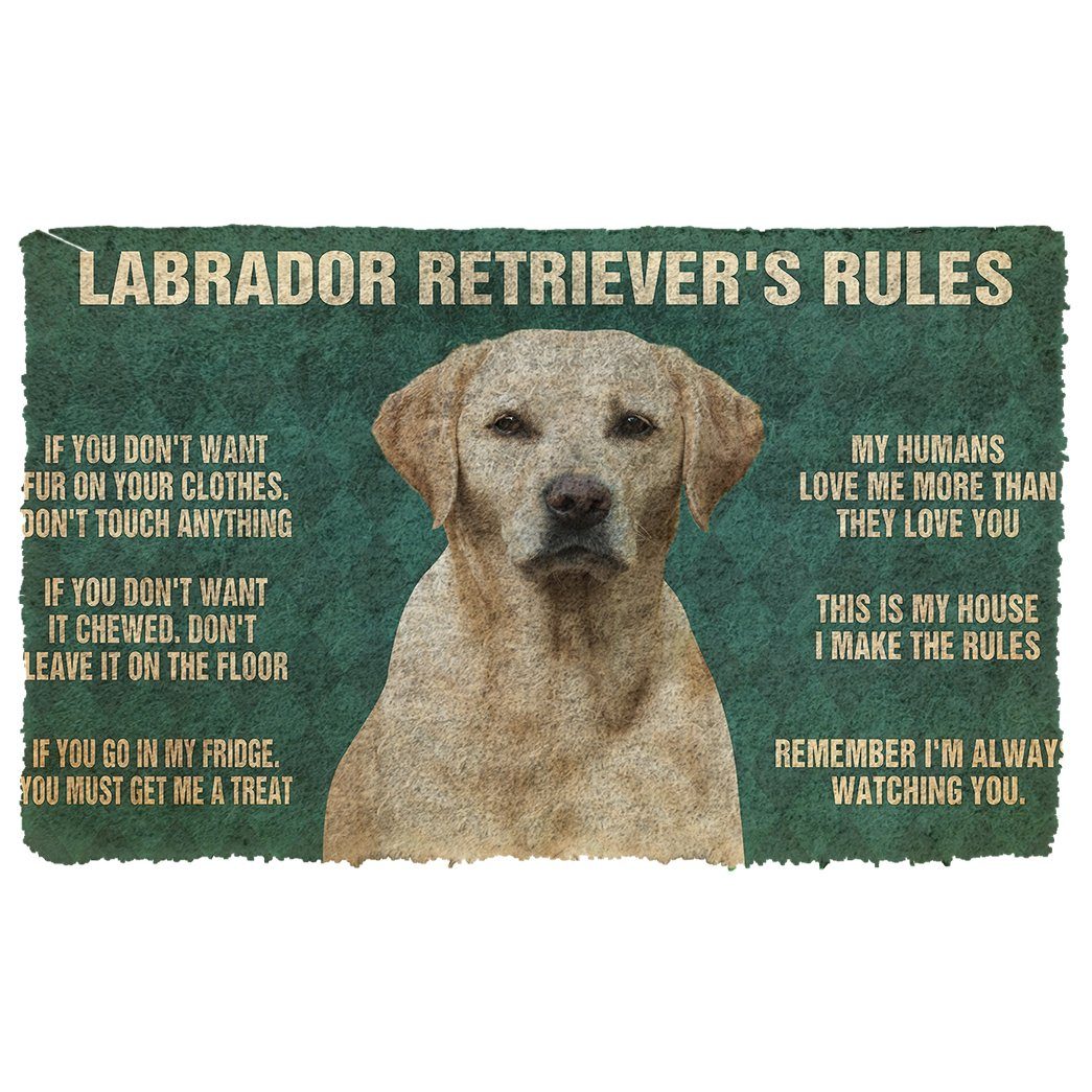 Bugybox 3D My Labrador Retriever's Rules Doormat