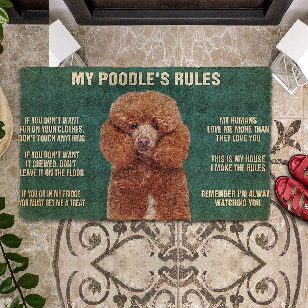 Bugybox 3D My Poodle's Rules Doormat