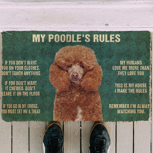 Bugybox 3D My Poodle's Rules Doormat
