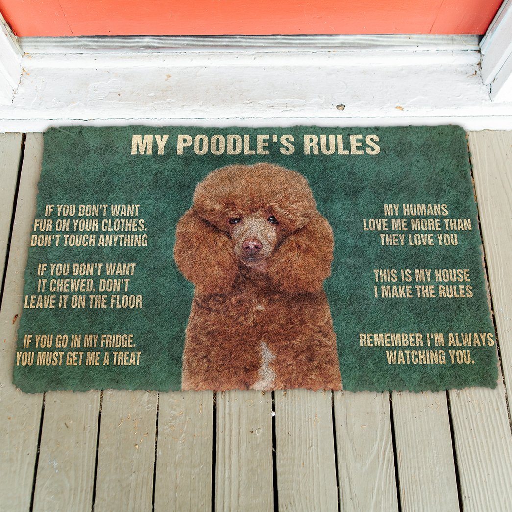 Bugybox 3D My Poodle's Rules Doormat