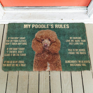 Bugybox 3D My Poodle's Rules Doormat