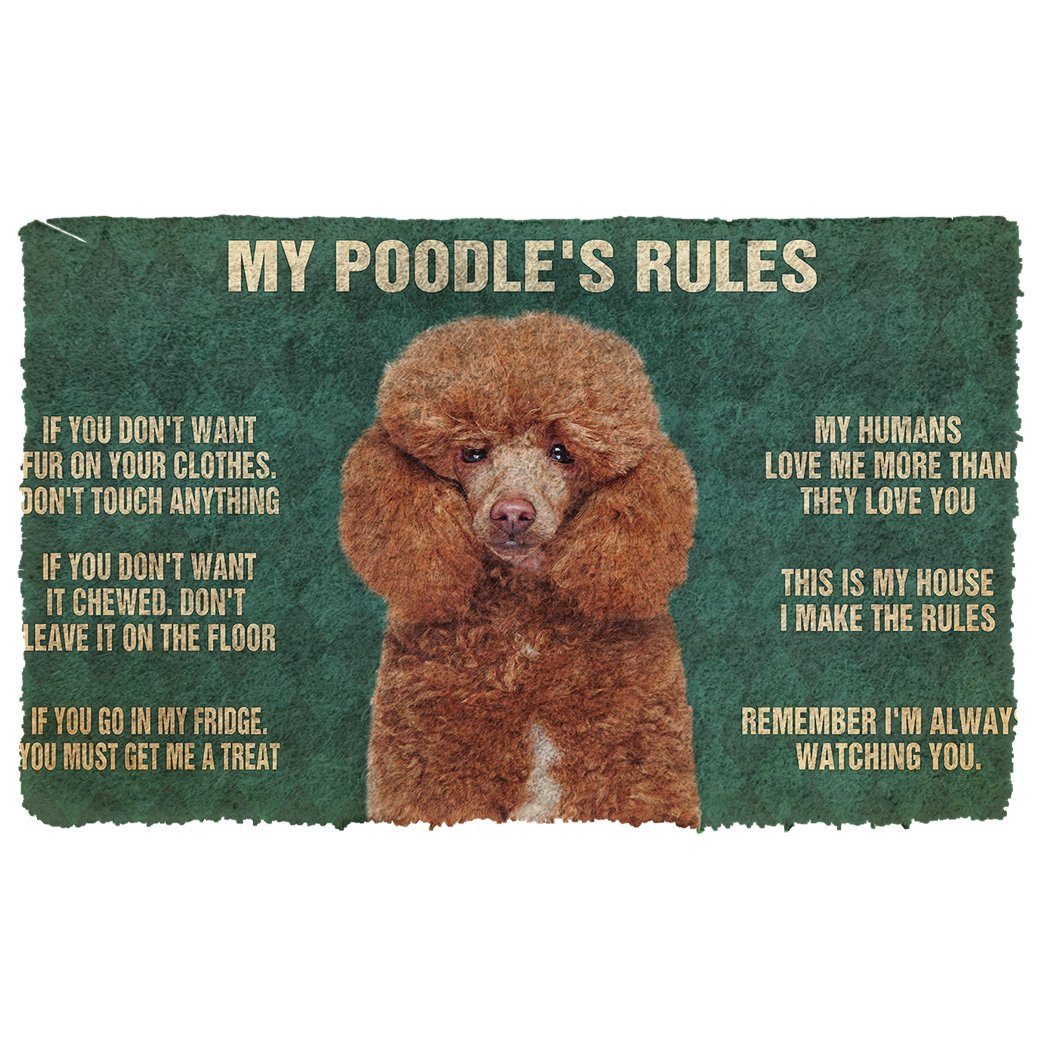 Bugybox 3D My Poodle's Rules Doormat