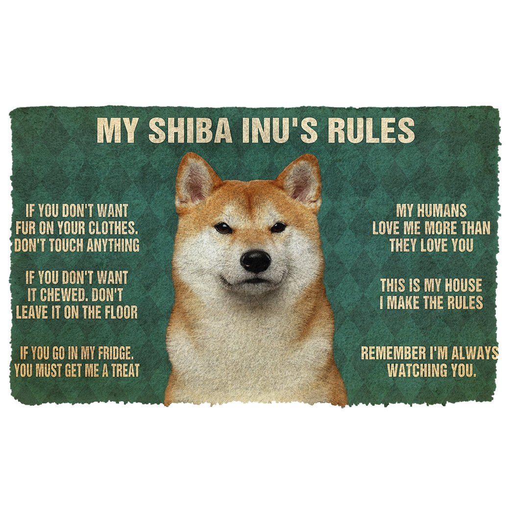 Bugybox 3D My Shiba Inu's Rules Doormat