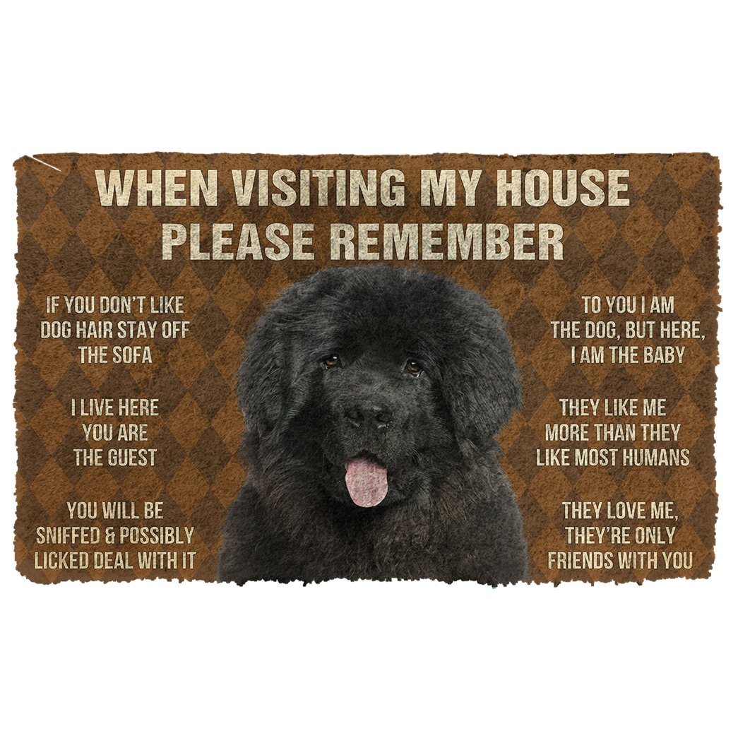 Bugybox 3D Newfoundland House Rules Doormat