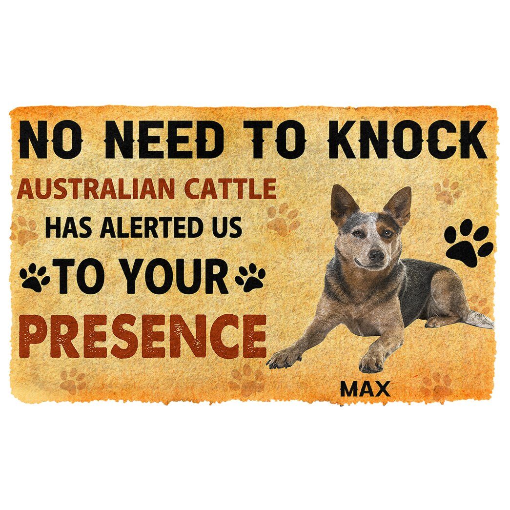 Bugybox 3D No Need To Knock Australian Cattle Dog Name Doormat