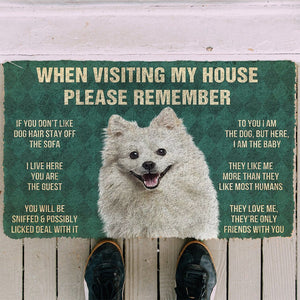 Bugybox  3D Please Remember American Eskimo Dogs House Rules Doormat