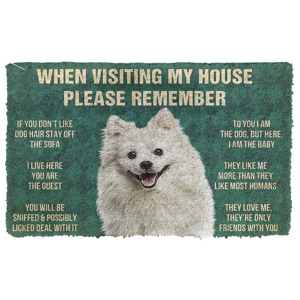 Bugybox  3D Please Remember American Eskimo Dogs House Rules Doormat