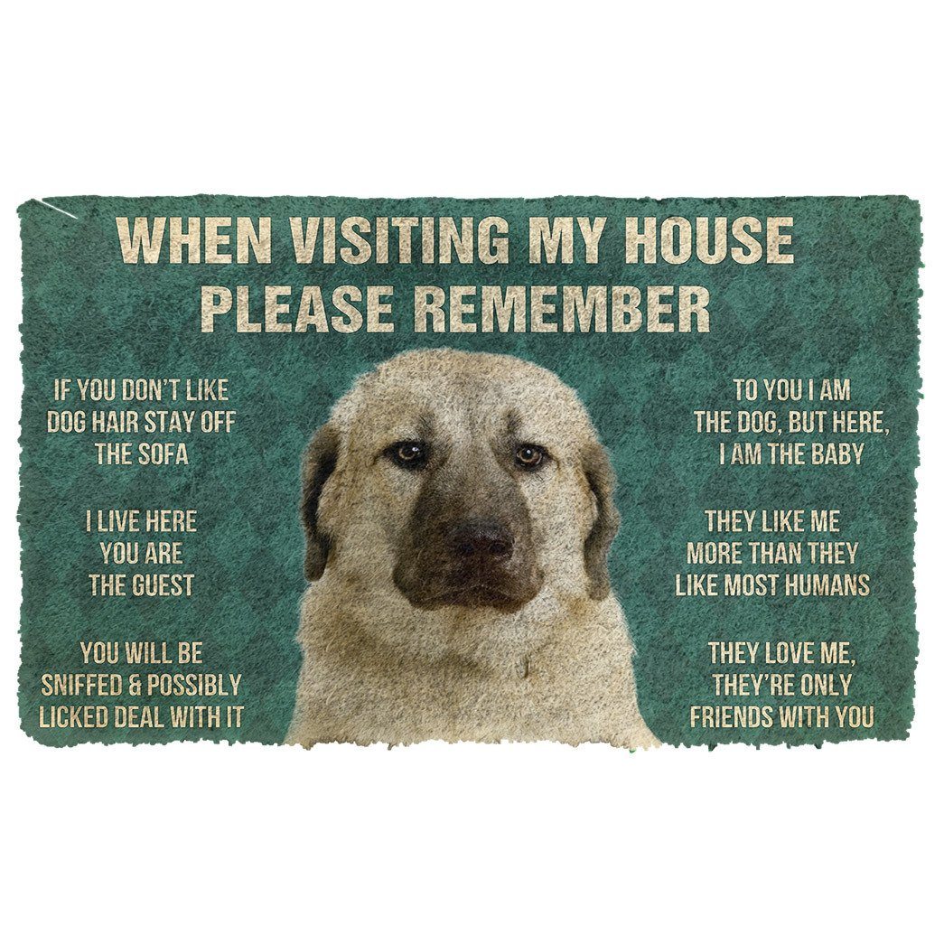 Bugybox 3D Please Remember Anatolian Shepherd Dogs House Rules Doormat