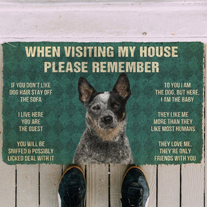 Bugybox  3D Please Remember Australian Cattle Dog's House Rules Doormat