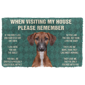 Bugybox  3D Please Remember Azawakh Dogs House Rules Doormat