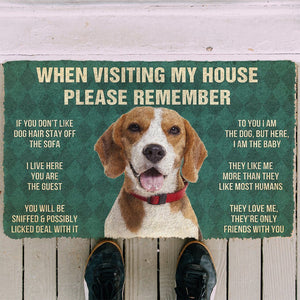 Bugybox 3D Please Remember Beagle Dog's House Rules Doormat